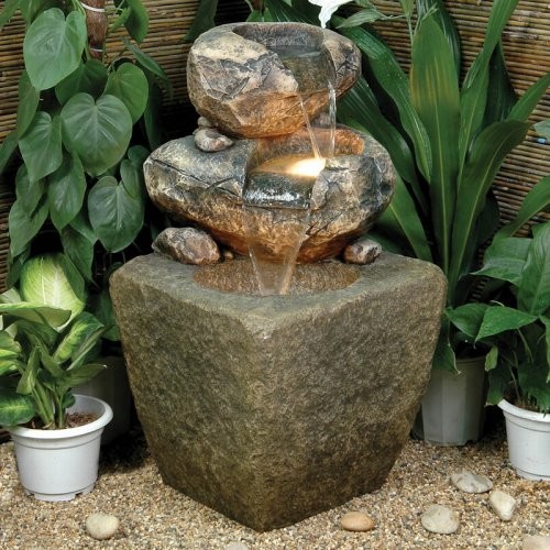 Alfresco Home Sasso Water Fountain Contemporary 